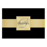 Elegante schwarze Goldband-Monogramm-Visitenkarte