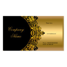 Elegante schwarze GoldButike Visitenkartenvorlagen