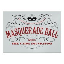 Elegante silberne Maskerade-Einladungen