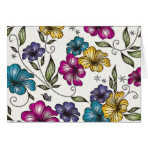 Elegante Vintage Blumen Grußkarten