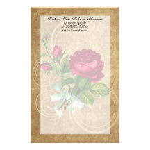 Elegante Vintage Rose, Magenta/Brown Druckpapier