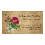 Elegante Vintage Rose, Magenta/Brown Visitenkarten Vorlage