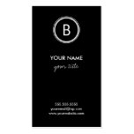 Elegante Zebra-Monogramm-Visitenkarten