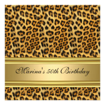 Eleganter 50. Geburtstags-Party-Schwarz-GoldCheeta Individuelle Einladung