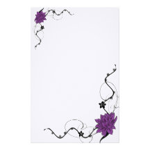 Eleganter Blume Tatoo Entwurf stationär Druckpapiere