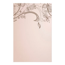 Eleganter Blumenstrudel Personalisiertes Druckpapier