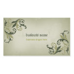 Eleganter BlumenWirbel auf Vintagem Grunge #5 Visitenkartenvorlage