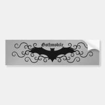 Eleganter gotischer viktorianischer Schläger und W Autosticker