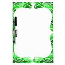 Eleganter grüner Spitze-Damast beunruhigtes Muster Memo Board