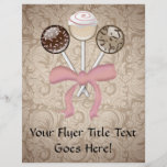 Eleganter Kakao-Damast-Kuchen-Pop Bedruckte Flyer