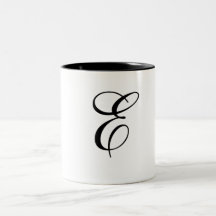 Eleganter Monogramm-Becher Tasse