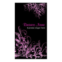Eleganter Retro Cyclam Blumen-Wirbel 2 Visitenkarten