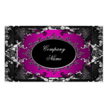Eleganter rosa schwarzer silberner Glamour Visitenkarte