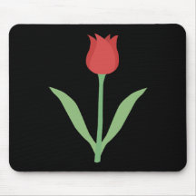 Eleganter Tulpe-Entwurf auf Schwarzem Mauspad