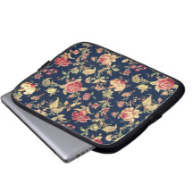 Eleganter Vintager BlumenRosen-Elektronik-Fall Laptop Schutzhülle