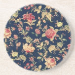 Eleganter Vintager BlumenRosen-Untersetzer