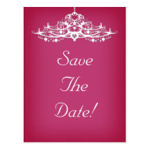 Eleganter Wedding Leuchter Save the Date Postkarten