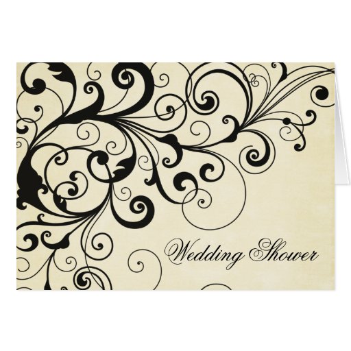Eleganter Wirbel, der Brautpartyeinladung wedding  Karten