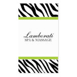 Eleganter Zebra-Druck-Mode-Haar-Stylist-Salon-Well Visitenkarten Vorlage