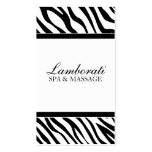 Eleganter Zebra-Druck-Mode-Haar-Stylist-Salon-Well Visitenkarten Vorlagen