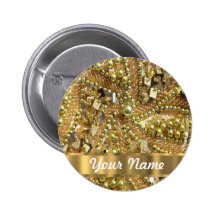 Elegantes bling Gold Anstecknadel