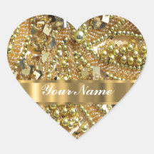 Elegantes bling Gold Aufkleber
