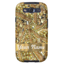 Elegantes bling Gold Samsung Galaxy SIII Hüllen