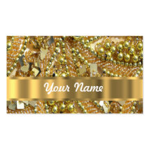 Elegantes bling Gold Visitenkartenvorlage