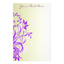 Elegantes Blumenbriefpapier Personalisiertes Druckpapier