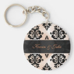 Elegantes Damast keychain Schlüsselbänder