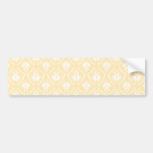 Elegantes Damastmuster. Helle Goldfarbe Auto Sticker