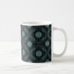 Elegantes dunkles Blumenmuster Kaffeetasse