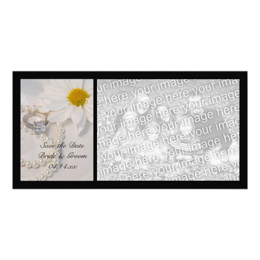 Elegantes Gänseblümchen, das Save the Date Foto-Ka Individuelle Foto Karten