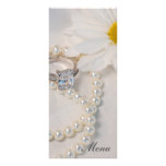 Elegantes Gänseblümchen-Hochzeits-Menü Individuelle Werbekarte