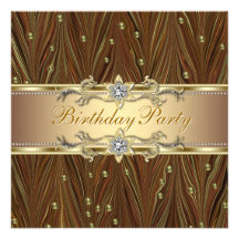 Elegantes Gold perlt Geburtstags-Party Einladung