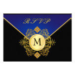 Elegantes Goldblaue besonderer Anlass UAWG Karten Personalisierte Einladungskarte