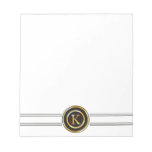 Elegantes Goldmonogramm K Schmierblock