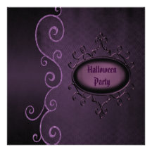 Elegantes gotisches Vintages Wirbels-Halloween-Par Ankündigung