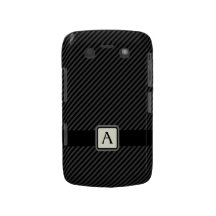 Elegantes Grau stripes mutigen Kasten Monogramm Bl Blackberry Hüllen