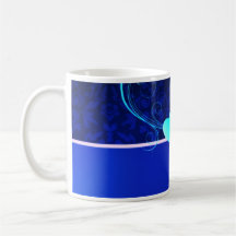 Elegantes Marineblau-Damast-Hochzeitsgeschenk Teehaferl