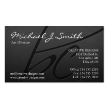 Elegantes metallisches (Monogramm - BC) Visitenkarten