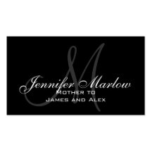 Elegantes Monogramm-kundengerechte Mama-Telefonkar Visitenkartenvorlage