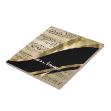 Elegantes Musikblatt Keramikkachel
