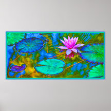 Elegantes Reflexionen Namaste Yoga Lotus Poster