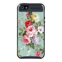Elegantes Vintage Rosen-Muster, Rosa und rot iPhone 5 Hülle