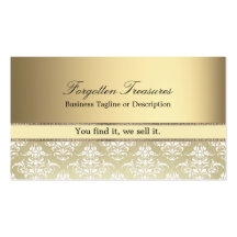 Elegantes Vintages goldenes Damast-Muster Visitenkarten