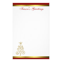 Elegantes Weihnachtsbaum-Feiertags-Briefpapier Individuelles Druckpapier