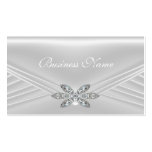 Elegantes weißes silbernes Diamant-Juwel Visitenkarte