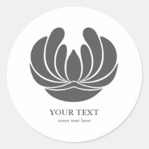 ELEGANZ-BLUMEN-ENTWURFS-WELLNESS-CENTERwellness-WE Runde Sticker