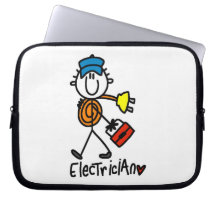 Elektriker-Strichmännchen Computer Schutzhülle